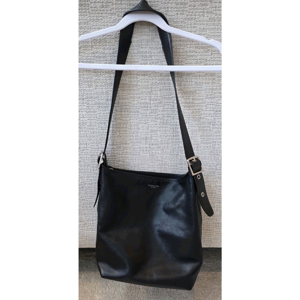 Coach Legacy Shoulder Bag Black Leather Authentic Purse AS IS Hobo Bag Satchel - Picture 2 of 16